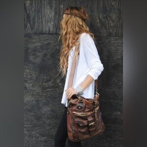 Campomaggi Teodorano Free People Gorgeous Large Leather Crossbody Tote Bag